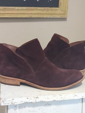 Kork-Ease Burgundy Suede Women’s Ankle Boots